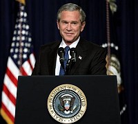Bush at a press conference, 4 Nov 2004