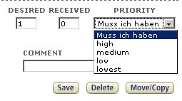 Amazon wishlist goes German on me