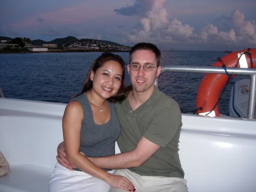 Annie and I take a dinner cruise around Simpson Bay, Sint Maarten