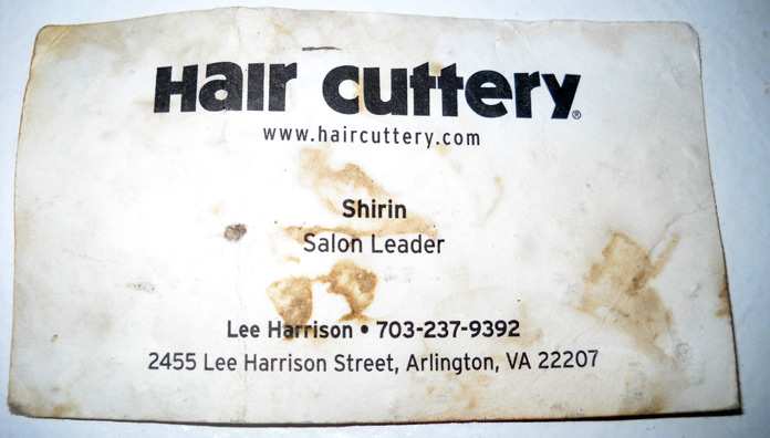 Shirin apparently works at Hair Cuttery